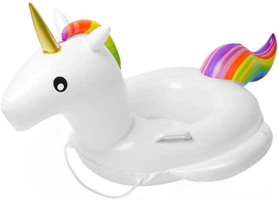 Baby Swimming Float Unicorn Inflatable Seat Boat Kids Summer Fun Outdoor Pool Toys (74x72x70cm)