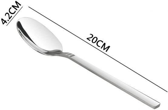 Fosly 12-Piece Dinner Spoons, Table Spoons Stainless Steel, 20 cm (7.87") - Image 3