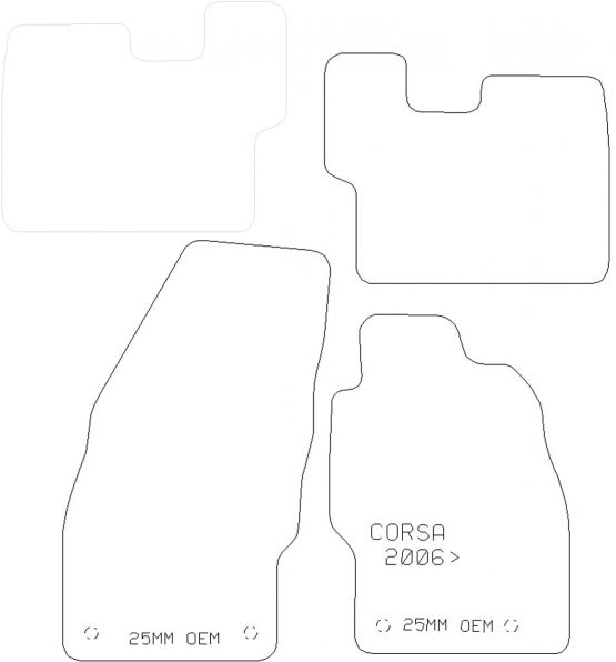 Sakura SS4670 Carpet Floor Mat, Black Trim - Image 2