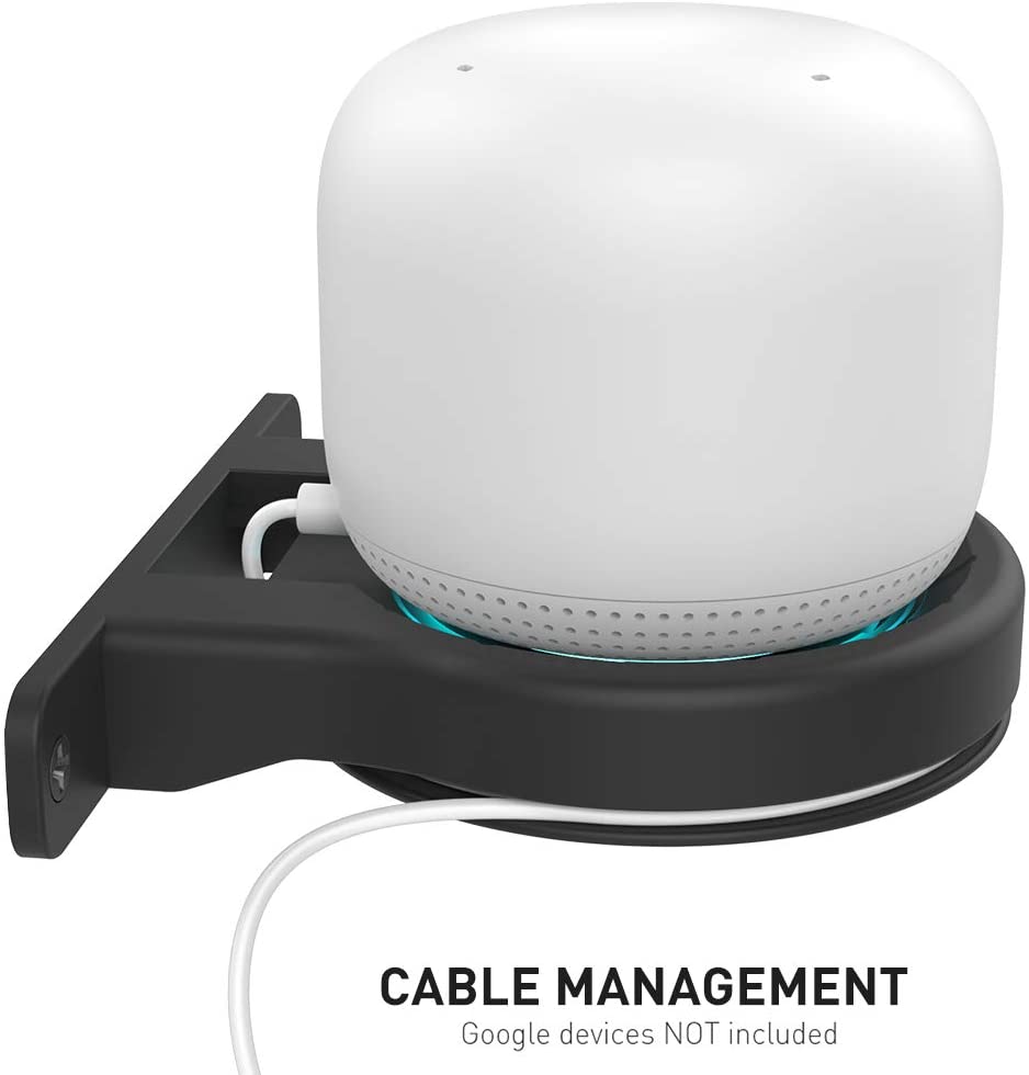 Delidigi Google Wifi Wall Mount ABS Bracket Holder Shelf for Google Nest WiFi Router [Built-in