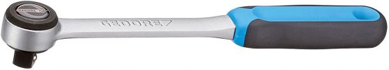 Gedore 1993U-3 Reversible Ratchet 1/2 270mm 72Z, Blue/Silver/Black, 270x34x40 mm