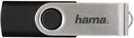 Hama Rotate FlashPen, USB 2.0, 64GB, 10MB/s - Black | Silver - Image 3