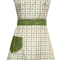 Cute Lovely Unique Design Women Girls Ladies Retro Apron with Chic Pocket for Cooking Kitchen, Green