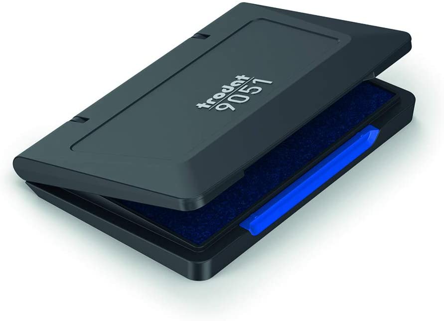 Trodat 9051 Hand Stamp Pad, 90 x 50 mm Blue, 9051 90x50mm - Image 2