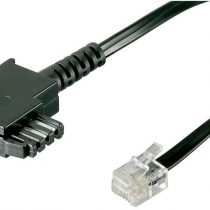 Goobay 68537 TAE-F Cable, Universal Pin Out, Black, 10m Length