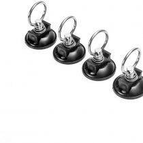 Oldbones 1.86" L Track Tie Down System Kits Round Anchor Point Tie Down Kit Quick Release Tie Down Anchor -4Packs in Black