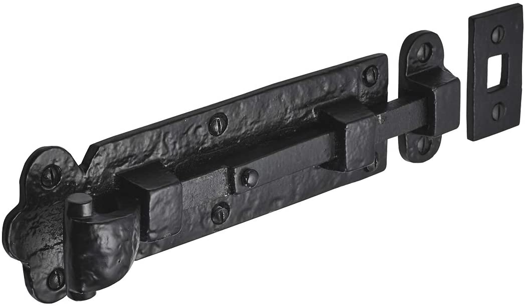 A. Perry 4374-0102BA 102mm Old Hill Ironworks Blacksmiths Straight Surface Bolts, Black Antique