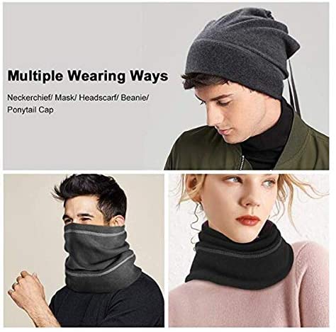 WENTS Neck Warmer Multifunctional Scarf Unisex Micro Fleece Mask Windproof Pilling Resistant For Walking Running Motorcyclists 2Pcs - Image 4