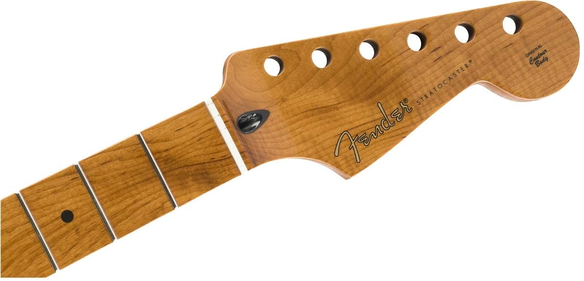 Fender Roasted Maple Stratocaster Neck, 21 Narrow Tall Frets, 9.5", Maple, C Shape, 9.5 inches - Image 3