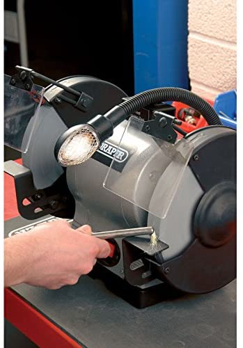 Draper 05097 200mm 550W 230V Heavy Duty Bench Grinder with Worklight, 200 Mm/550 W, 200 mm/550 W - Image 2