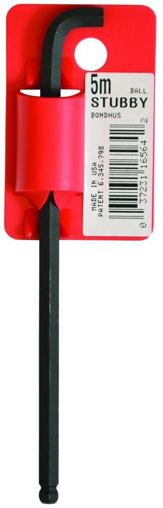 Bondhus, SBL5MM Stubby Long Series BALLEND HEX Key, 5MM, 16564, Multi