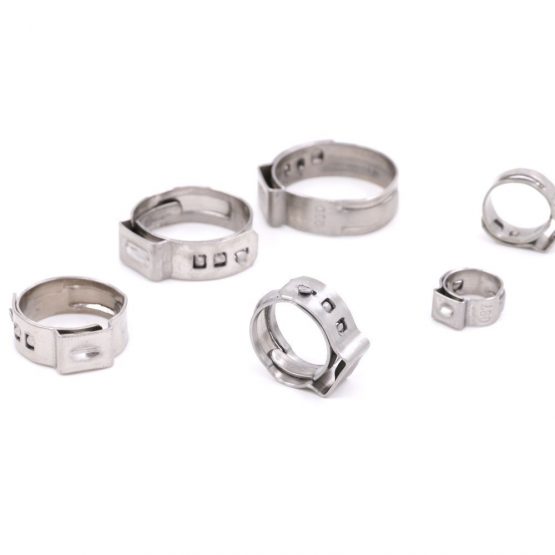 Glarks 120Pcs 7-21mm 304 Stainless Steel Single Ear Hose Clamps Assortment Kit - Image 4