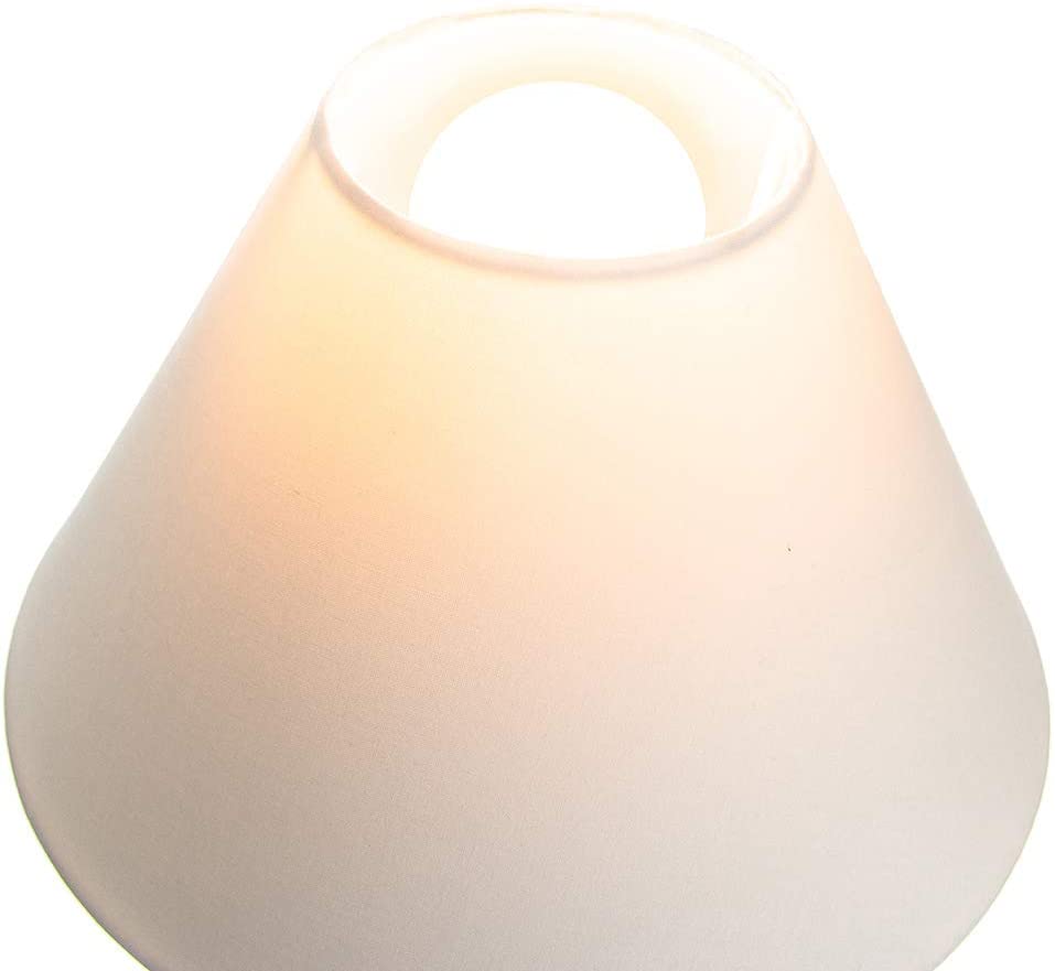 Traditional 12" Cream Cotton Coolie Lampshade Suitable for Table Lamp or Pendant by Happy Homewares - Image 4