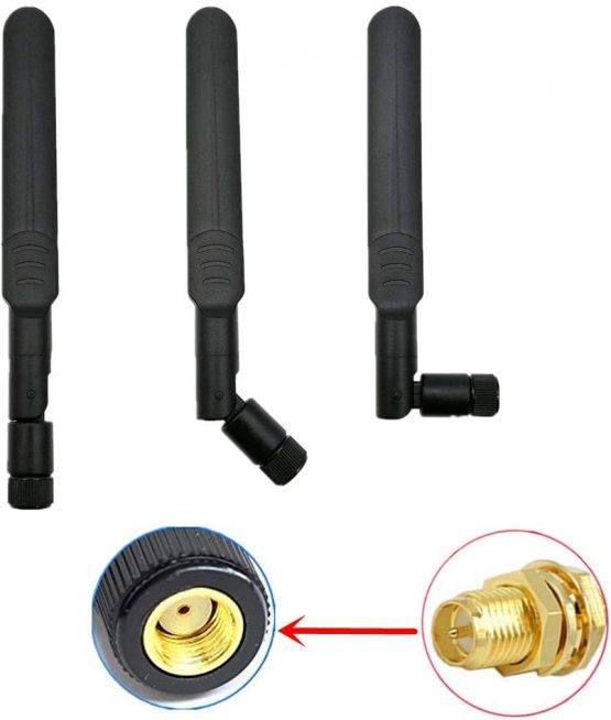 WayinTop 2Set 8dBi 2.4GHz 5GHz Dual Band Wireless Network WiFi RP-SMA Male Antenna + 20cm U/IPEX to RP-SMA Female Pigtail Cable for Mini PCIe Card Router Repeater Desktop PC FPV UAV Drone PS4 - Image 2