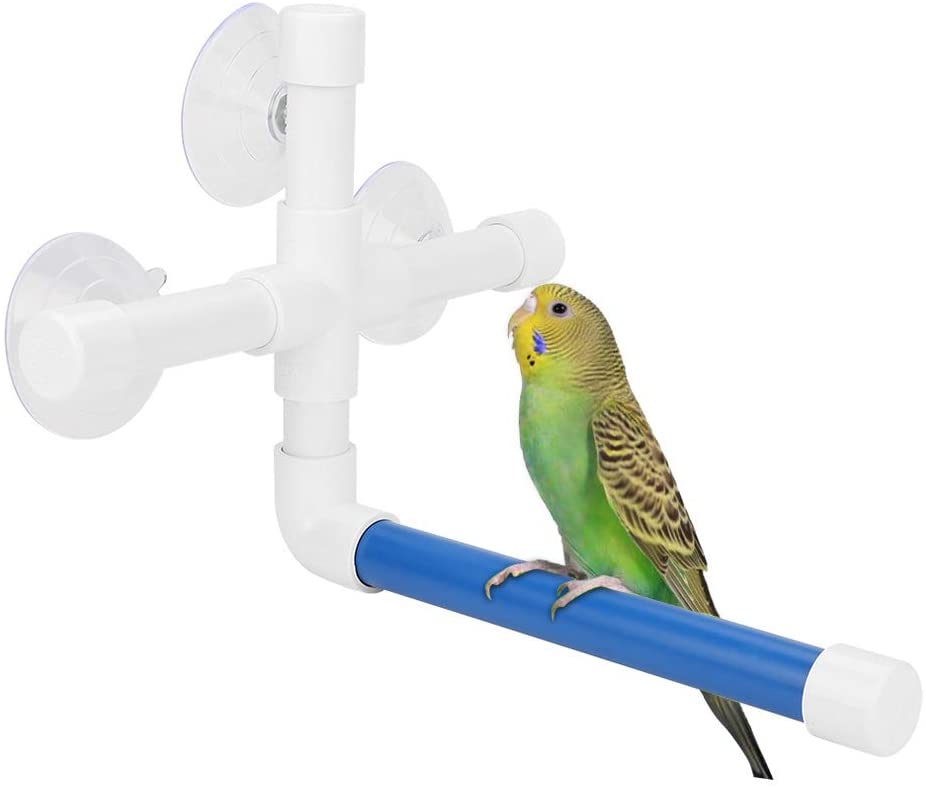 Bird Shower Perches, Suction Cup Window and Bath Perch Parrot Plastic