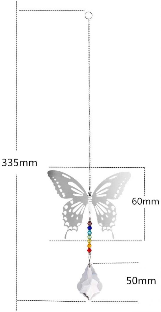 longsheng maple leaf Butterfly Pendant Chandelier Prisms Rainbow Beads Chakra Suncatcher Home Windows Decor,pack of 1 New Crystals (type2) - Image 2