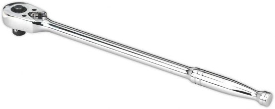 Sealey AK662L Pear-Head Flip Reverse Ratchet Wrench Long Pattern, 1/2" Square Drive, 375mm