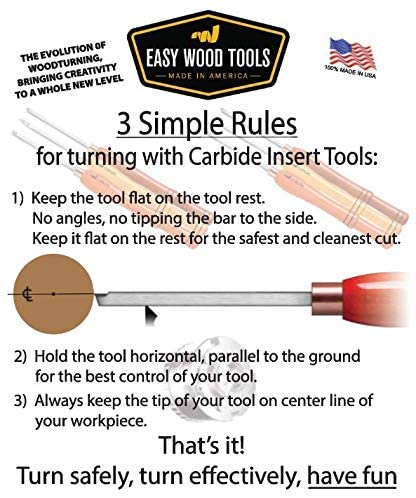 Easy Wood Tools Full-Size Easy Finisher (4200) Woodturning Tool with Round Cutter Scraper Tool Chisel with Replaceable Carbide Insert - Image 2