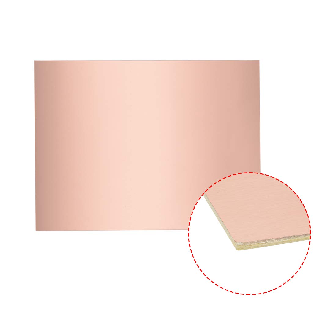 sourcing map Double-Sided Copper Clad Laminate PCB Circuit Board, FR4 200x150mm 7.87x5.91 inch