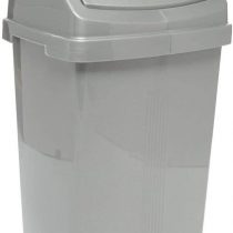 Wham High Grade 8l Silver Plastic Flip Top Waste Bin, 8Lt Small