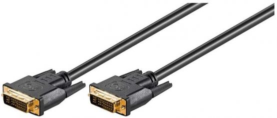 Goobay 69203 DVI-I Full HD Cable Dual Link, Gold-Plated, 2m Length