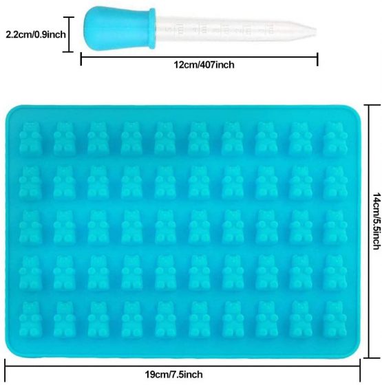 LYTIVAGEN 3 PCS Candy Silicone Moluds without BPA Chocolate Molds with 3 Drippers Ice Cube Mould Gelatin Molds for Baking (3 Colors) - Image 2