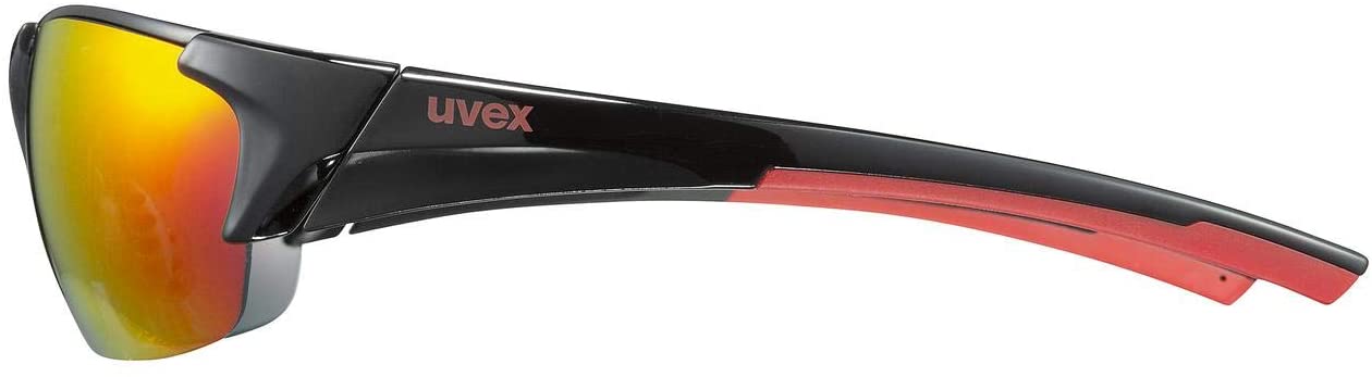 uvex Blaze III, Sports Sunglasses for Men and Women, incl. Interchangeable Lenses, Comfortable & Non-Slip, Black Red Matt/Red - Image 4