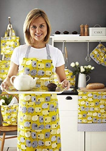 Ulster Weavers Dotty Sheep Tea Towel, 100% Cotton, With Cute Animal Hand Drawn Design, Yellow - Image 3