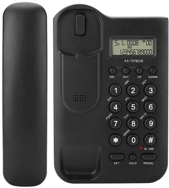 Topiky Wired Telephone, Landline Telephone with Landline Connection (FSK/DTMF) for Home/Hotel/Office (White) - Image 4