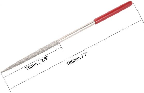 sourcingmap 5Pcs 5mm x 180mm Round Diamond Needle File 150 Grit for Metal Glass Stone - Image 2
