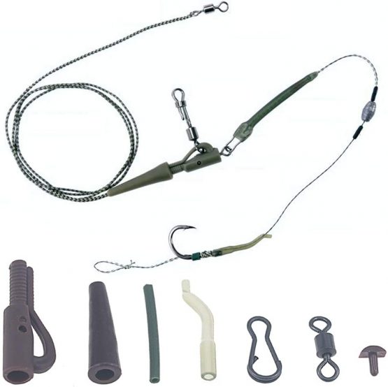 Paor Fishing Tackle Kit, Quick Change Swivels/Anti Tangle Sleeves/Lead Clips/Carp Fishing Rigs Helicopter Beads and Sleeves - Image 3