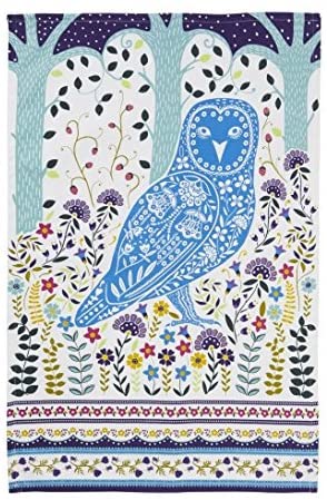 Ulster Weavers Woodland Owl Cotton Tea Towel, Blue