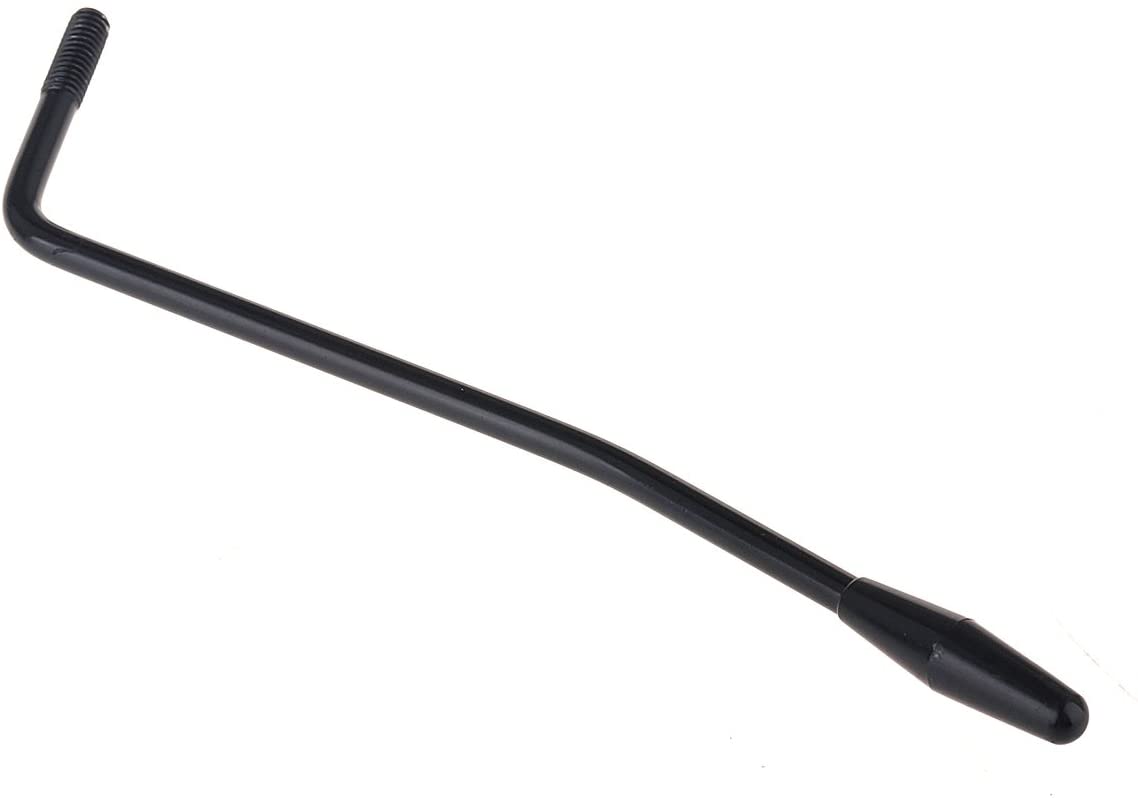 Musiclily 6mm Thread Tremolo Arm Whammy Bar for Import Squier Strat Style Electric Guitar,Black with Black Tip