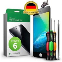 GIGA Fixxoo compatible with iPhone 6 Screen Replacement Complete Kit Black LCD; with TouchScreen, Retina Display Glass, Camera & Proximity Sensor - Easy Repair Guided Installation DIY