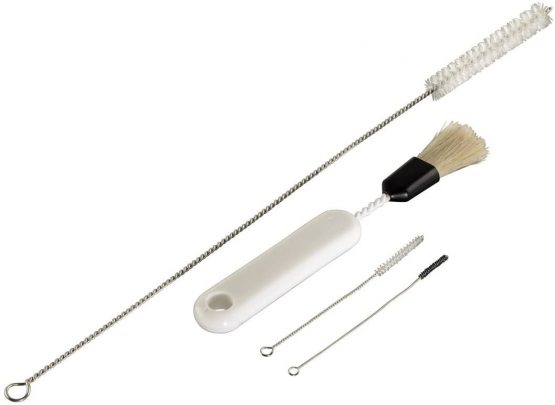 Xavax Midi Cleaning Kit for Fully Automatic Coffee Machines with 10 mm Milk Hose, Set of 4 - White/Silver