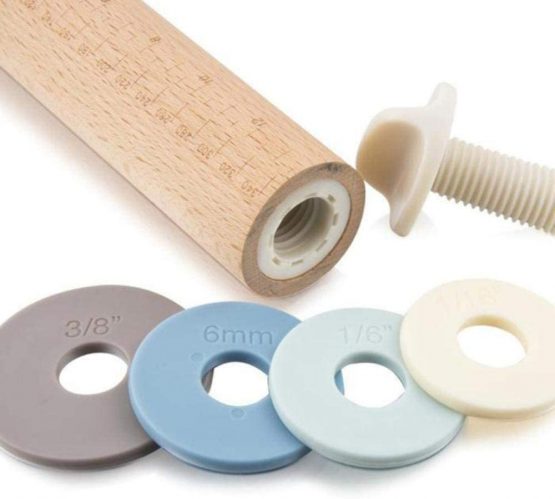Joseph Joseph 20036 Adjustable Rolling Pin - Pastel, 13.6" x 1.75" x 1.75" - Image 4