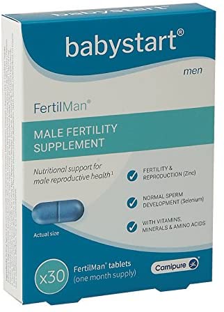 Babystart Fertility Supplements for Men, FertilMan 30 Tablets, 1 Month Supply, Male Fertility Vitamins with Zinc - Image 2