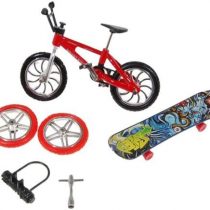 Toy Set Finger Bike & Board Skateboard With Skate Accessories Set