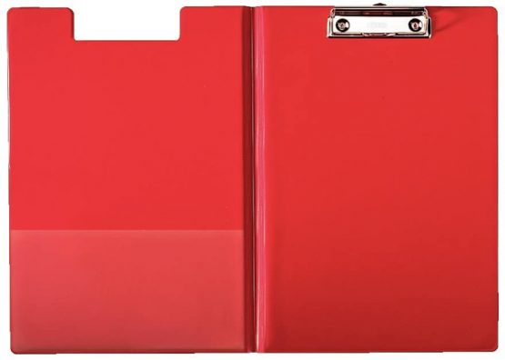 Esselte A4 Clipfolder with Cover, Rigid Plastic, Red - Image 2