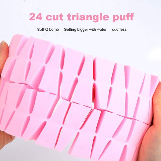 48 Pieces Makeup Sponge Blender For Face Curve Blending, Teenitor Latex Free, Small Wedge Shaped Smooth Apply Beauty Sponge Applicator For Liquid Cream Foundation Loose Setting Powder - Image 3