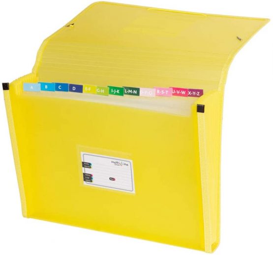 grafoplás 02963060- Folder Spacer with fuelle. Foolscap – Yellow