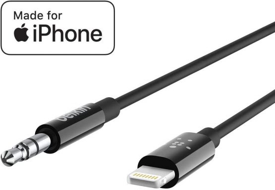 Belkin 3 ft/0.9 m 3.5 mm Audio Cable with Lightning Connector - MFi-Certified Lightning to Aux Cable for iPhone 13, 13 Pro, 13 Pro Max, 13 mini, 12, 12 Pro, 12 Pro Max, 12 mini, Black - Image 2