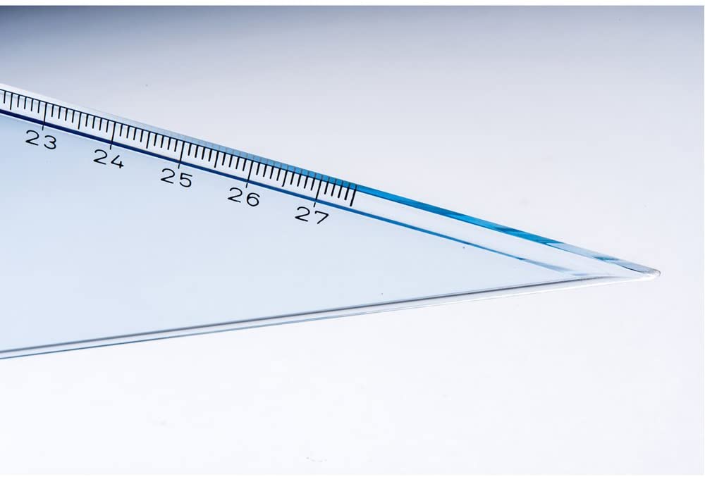 STAEDTLER 567 31-60 Mars Set Square, 31 cm 60/30 Degree - Transparent Blue (Pack of 1) - Image 4