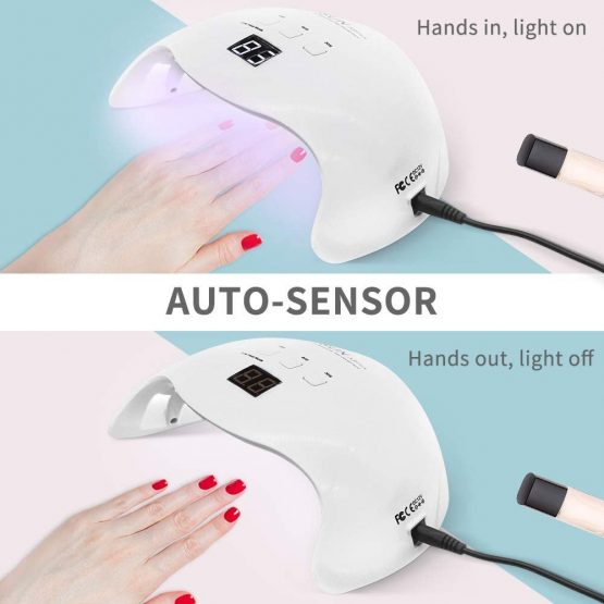 Vishine UV LED Nail Lamp Gel Polish Kit, 40W Gel Nail LED UV Light Base Top Coat 6 Gel Colors Professional Nail Art Manicure Tools - Image 3