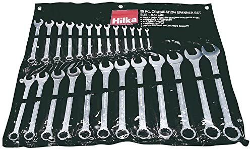 Hilka 16212502 Pro Craft Combination Spanner Set (25-Piece), Chrome