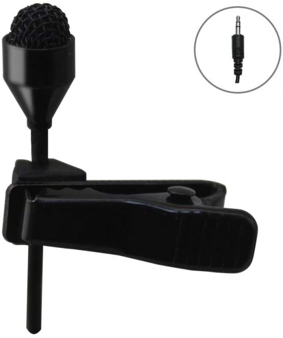 Pro JK® MIC-J 044 Lavalier Lapel External Microphone Designed For ZOOM TASCAM Recording Devices - 1/8" TRS Plug