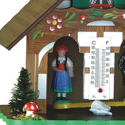 German Black Forest weather house TU 817, Brown, Green, Normal - Image 3