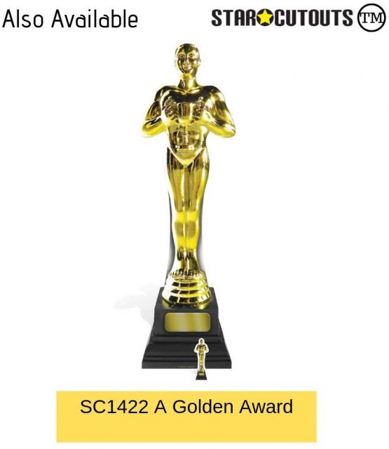 STAR CUTOUTS SC1422 A Gold Standee Lifesize Cardboard Cutout Stand in Perfect for Awards, VIP and Hollywood Parties and Events, Multicolour - Image 4