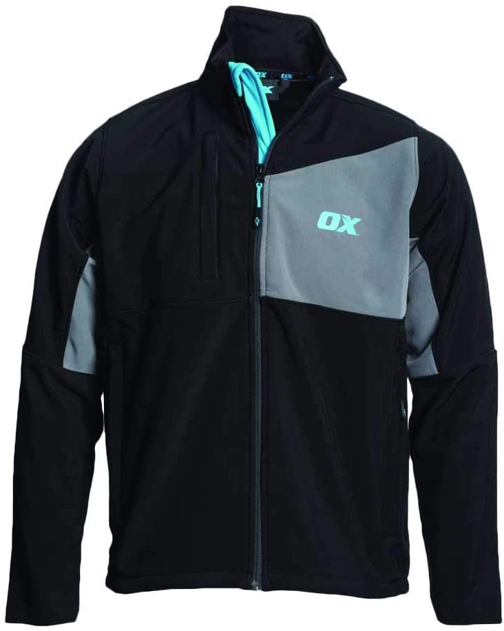 OX Tools Unisex - OX Softshell XL Black Grey , Black, Grey, XL UK