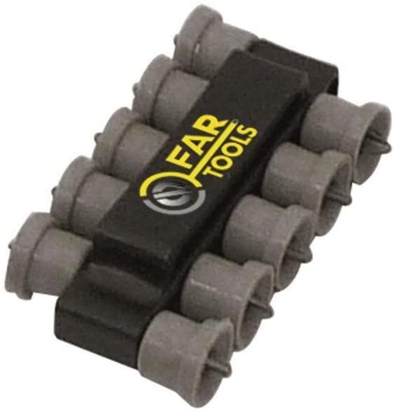 Fartools Set of 10 Screw Bits Grey, Gray, Variety Pack